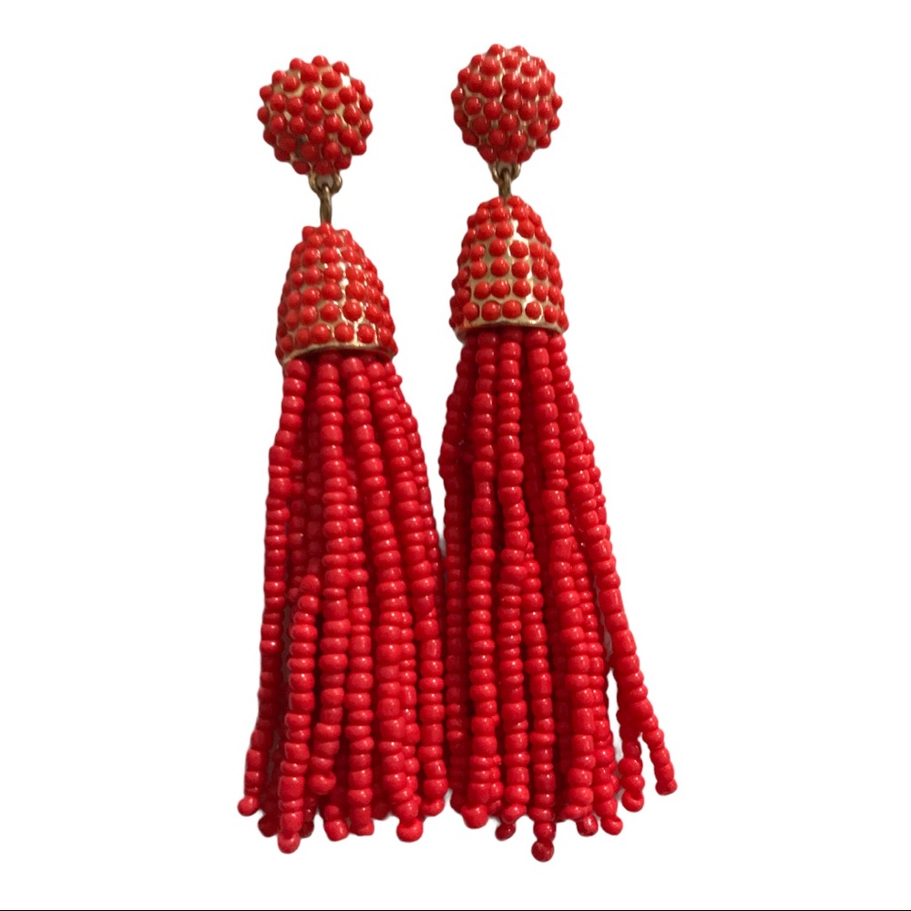 Sugarfix Festive Beaded Tassel Earrings